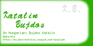 katalin bujdos business card